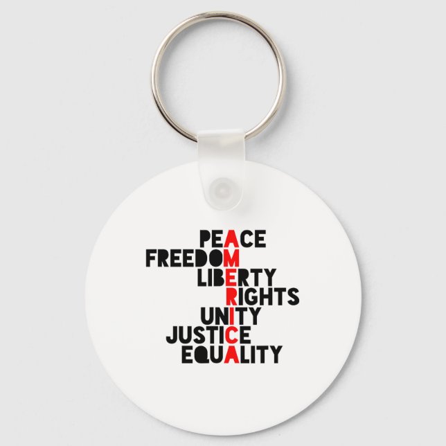 Anti-trump America Meaning  Key Ring (Front)