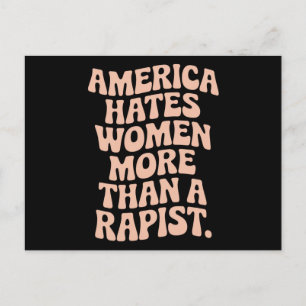 Anti Trump Anti MAGA Protest Feminist Activist Postcard