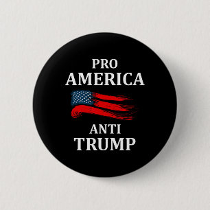 Anti-trump Anti Trump 2024 American Usa Flag 6 Cm Round Badge