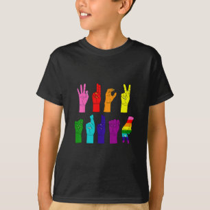 Anti-trump Asl Sign Language Lgbtq+ Protest T-Shirt