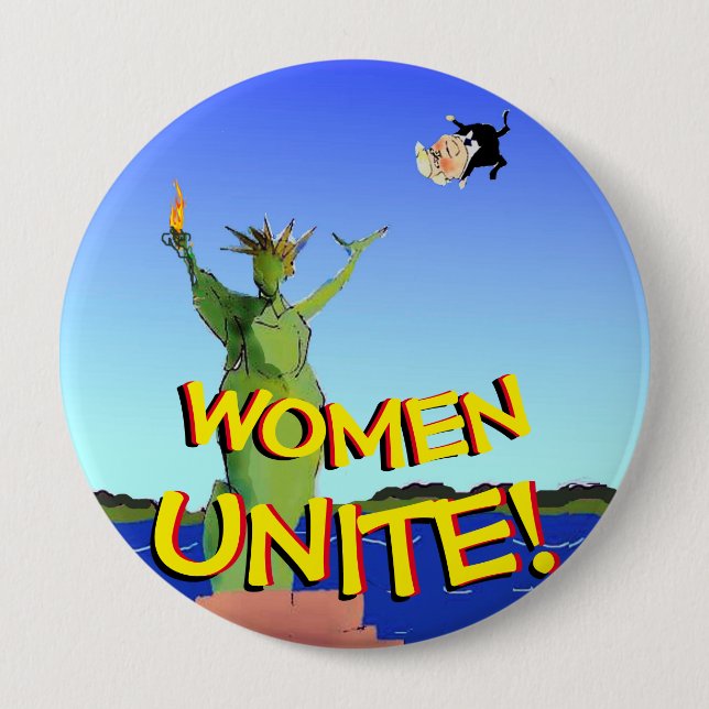 Anti Trump Biden Women Unite Vote Democrat 2020 10 Cm Round Badge (Front)
