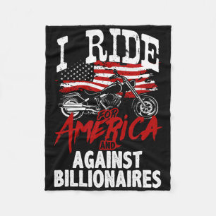 Anti Trump Biker Pro-democracy Resist Against Bill Fleece Blanket
