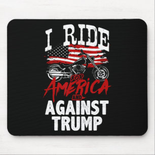Anti Trump Biker Pro Democracy Resist Against Trum Mouse Pad