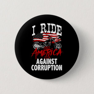 Anti Trump Biker Resist Against Corruption Protest 6 Cm Round Badge