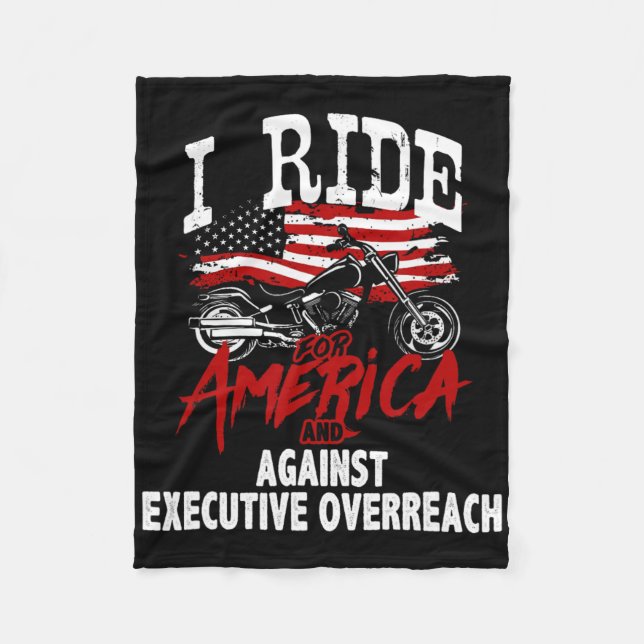 Anti Trump Biker Resist Against Executive Overreac Fleece Blanket (Front)