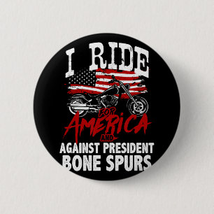 Anti Trump Biker Resist Against President Bone Spu 6 Cm Round Badge