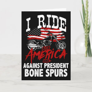 Anti Trump Biker Resist Against President Bone Spu Card