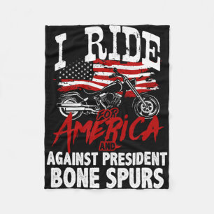 Anti Trump Biker Resist Against President Bone Spu Fleece Blanket