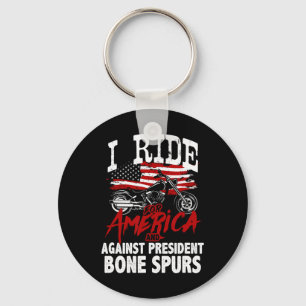 Anti Trump Biker Resist Against President Bone Spu Key Ring