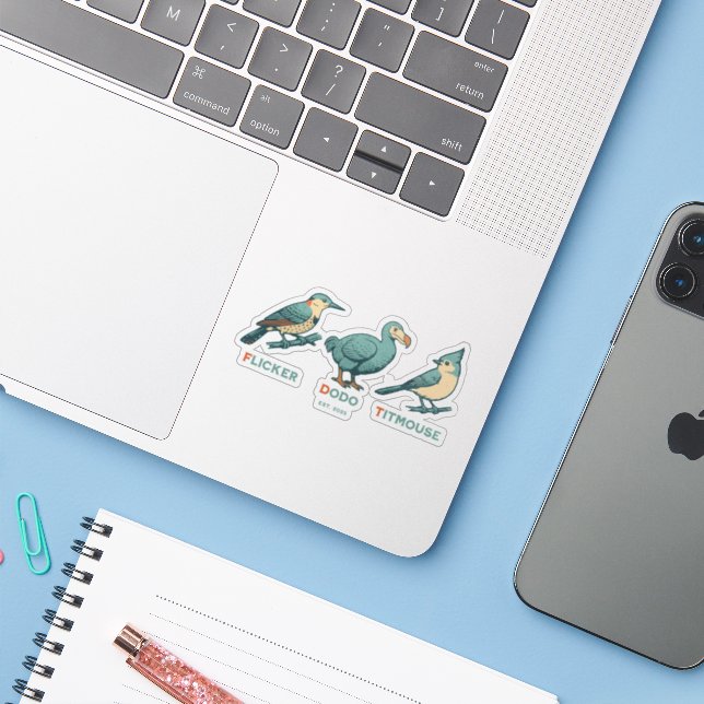 Anti Trump Bird Dodo Flicker Titmouse (Laptop w/ iPhone)