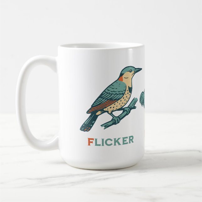 Anti Trump Bird Dodo Flicker Titmouse Coffee Mug (Left)