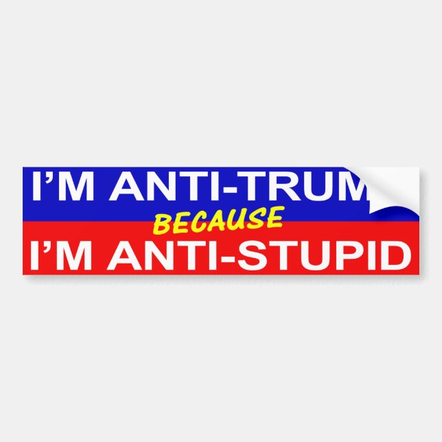 Anti-Trump Bumper Sticker (Front)