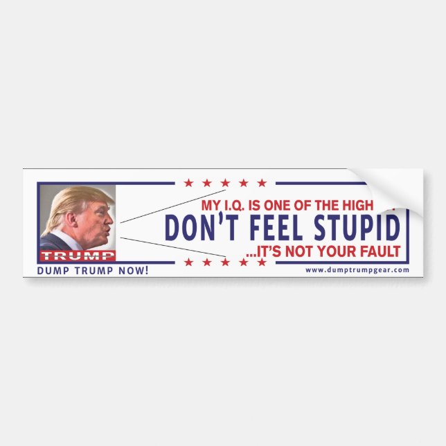 Anti-Trump Bumper Sticker (Front)