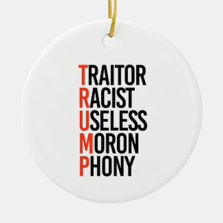 Anti-Trump Ceramic Tree Decoration