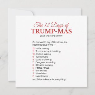 Anti Trump Christmas Holiday Card