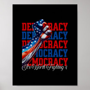 Anti-trump Democracy It's Worth Fighting 4 Comfort Poster