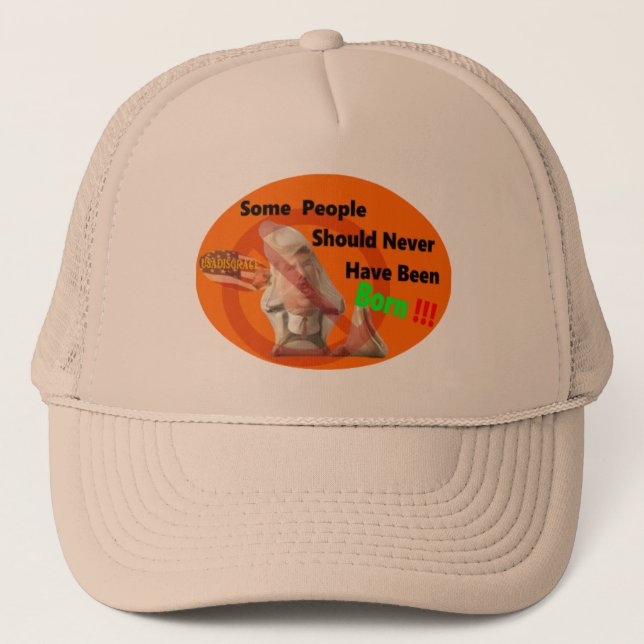 Anti-Trump design showing how you feel about him ! Trucker Hat (Front)