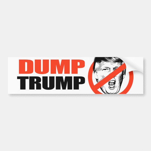 ANTI-TRUMP - DUMP TRUMP - BUMPER STICKER (Front)