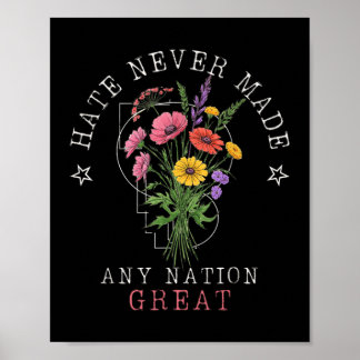 Anti Trump Floral Butterflies Democrat President L Poster