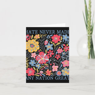 Anti Trump Floral Democrat President Liberal 1 Card