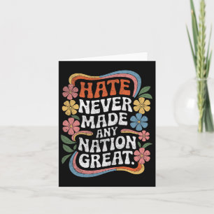 Anti Trump Floral Democrat President Liberal 3 Card