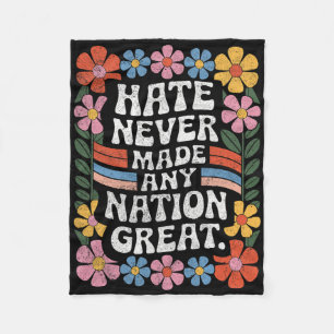 Anti Trump Floral Democrat President Liberal 4 Fleece Blanket