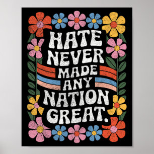 Anti Trump Floral Democrat President Liberal 4  Poster