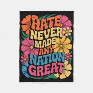 Anti Trump Floral Democrat President Liberal Fleece Blanket