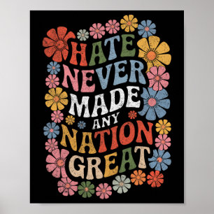 Anti Trump Floral Democrat President Liberal  Poster