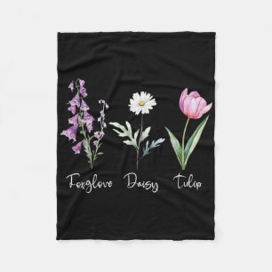 Anti Trump Floral Flower Democrat President Libera Fleece Blanket