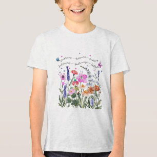 Anti Trump Floral Flower Democrat President Libera Tri-Blend Shirt
