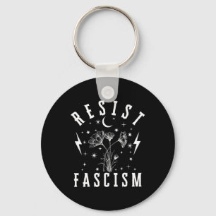 Anti Trump Floral Hate Lies And Fascism Resist Res Key Ring