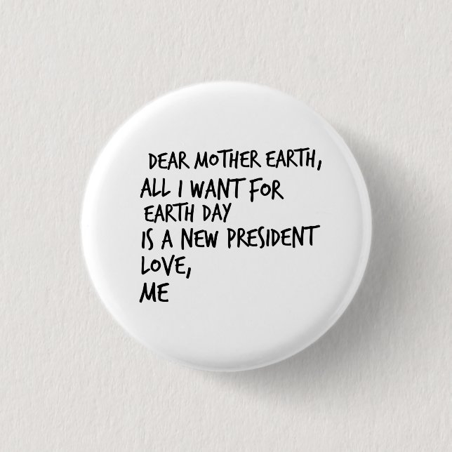 Anti-Trump Funny Political Humour Democrat Liberal 3 Cm Round Badge (Front)