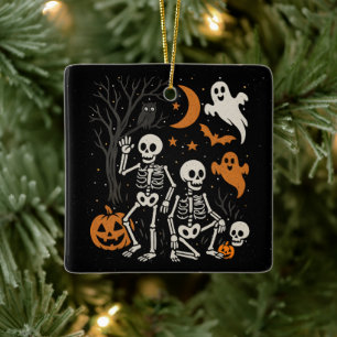 Anti Trump Halloween Skeleton FDT Trump Halloween Ceramic Ornament