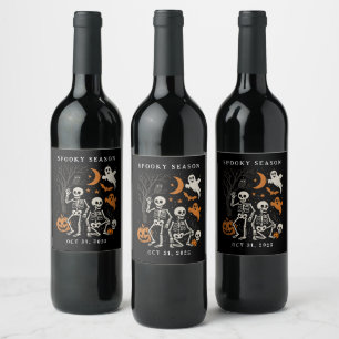 Anti Trump Halloween Skeleton FDT Trump Halloween Wine Label