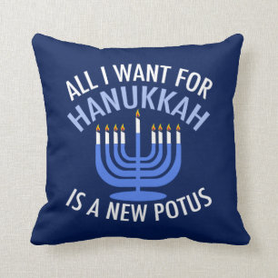 Anti Trump Hanukkah Cushion