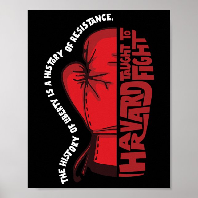 Anti-trump Harvard Political Protest  Poster (Front)