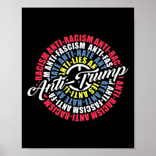 Anti Trump Hate Lies And Fascism Resist Election Poster