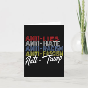 Anti Trump Hate Lies And Fascism Resist Vote Nov 5 Card
