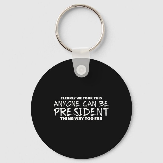 Anti Trump Hate Long Sleeve  Key Ring (Front)