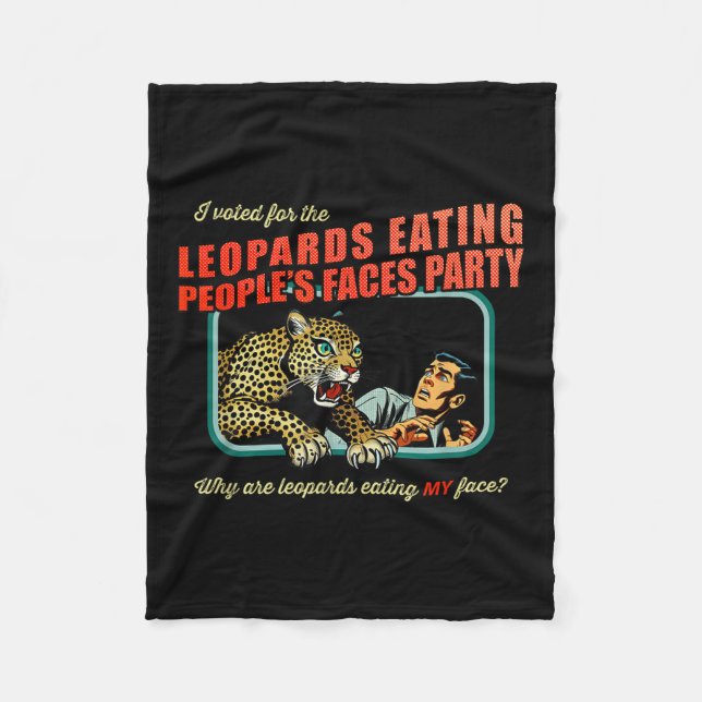 Anti-trump I Voted For Leopards Eating Peoples Fleece Blanket (Front)