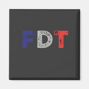 Anti Trump Maga FDT Resist Democracy Retro Magnet