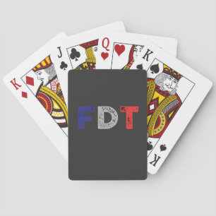 Anti Trump Maga FDT Resist Democracy Retro Playing Cards