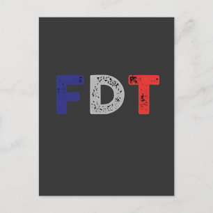 Anti Trump Maga FDT Resist Democracy Retro Postcard