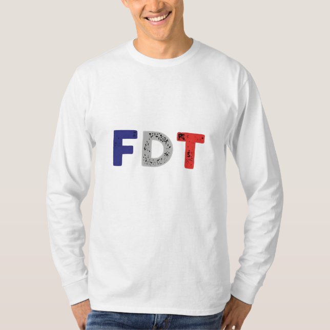 Anti Trump Maga FDT Resist Democracy Retro T-Shirt (Front)