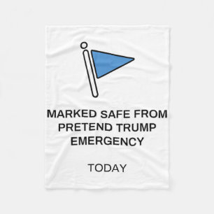 Anti Trump Marked Safe Social Media Fake News Meme Fleece Blanket