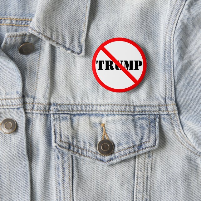 Anti Trump No Donald Trump joe biden 6 Cm Round Badge (In Situ)