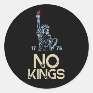 Anti Trump No Kings Protest Quote Classic Round Sticker