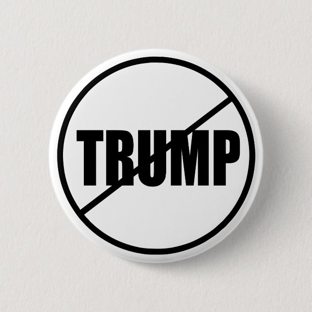 Anti Trump No Trump Custom Donald Trump 6 Cm Round Badge (Front)