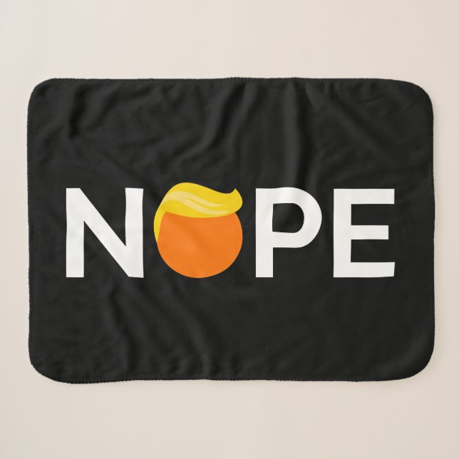Anti-Trump - Nope Edition Sherpa Blanket (Front (Horizontal))